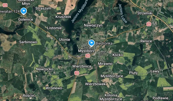 Działka inwestycyjna Myślibórz, ul. 1 Maja
