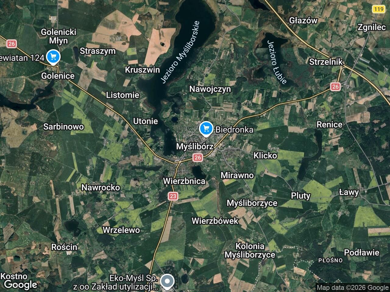Działka inwestycyjna Myślibórz, ul. 1 Maja. Zdjęcie 1