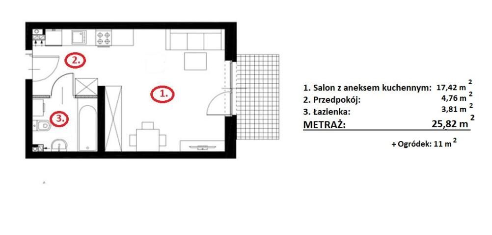 Mieszkanie 1-pokojowe Toruń Wrzosy. Zdjęcie 2