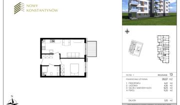 Mieszkanie 2-pokojowe Konstantynów Łódzki Józefów