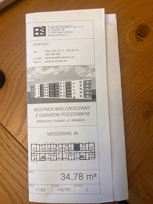 Mieszkanie 2-pokojowe Międzyrzec Podlaski. Zdjęcie 2