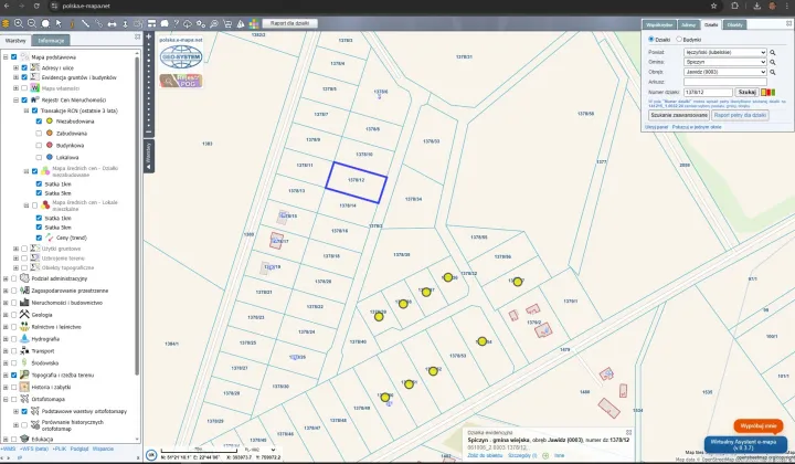 Działka budowlana Jawidz