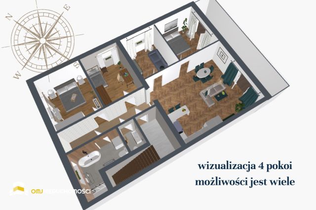 Mieszkanie 3-pokojowe Gajków. Zdjęcie 9