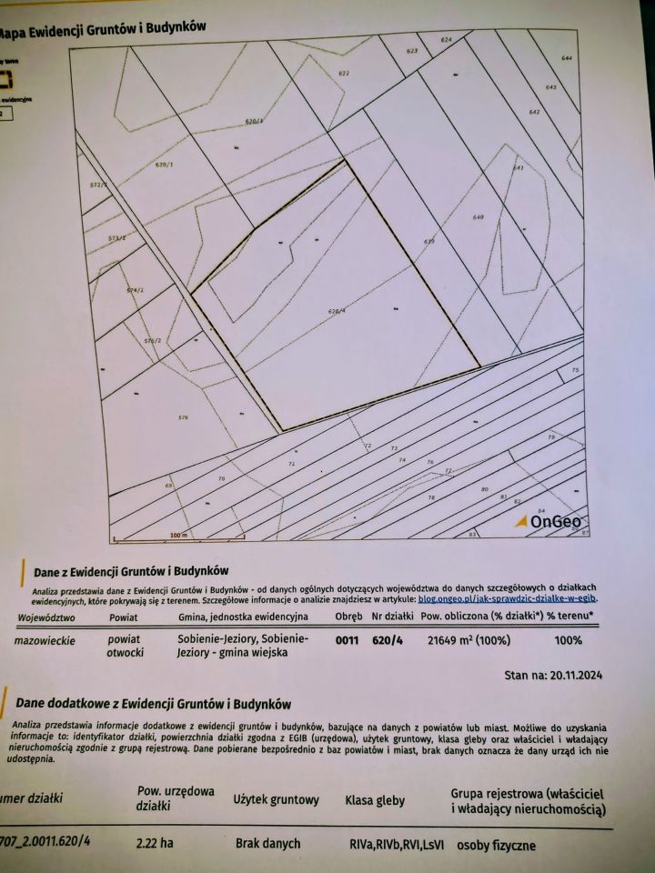 Działka rolna Sobienie Biskupie. Zdjęcie 4