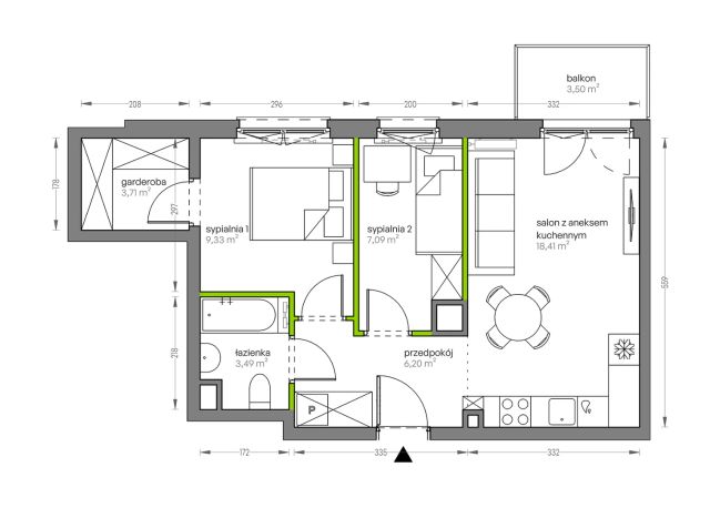 Mieszkanie 3-pokojowe Kraków Płaszów, ul. Myśliwska. Zdjęcie 25