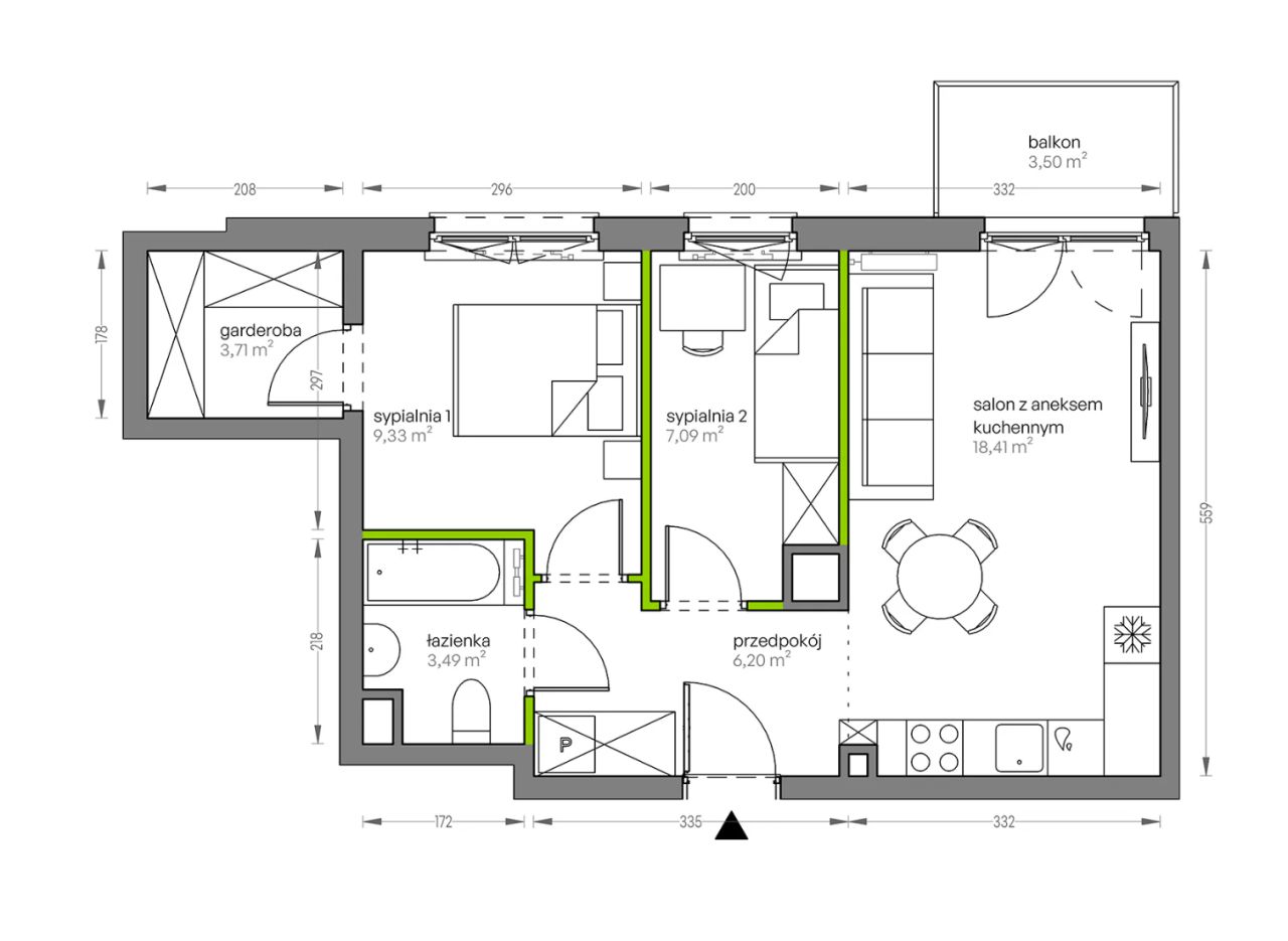 Mieszkanie 3-pokojowe Kraków Płaszów, ul. Myśliwska. Zdjęcie 25