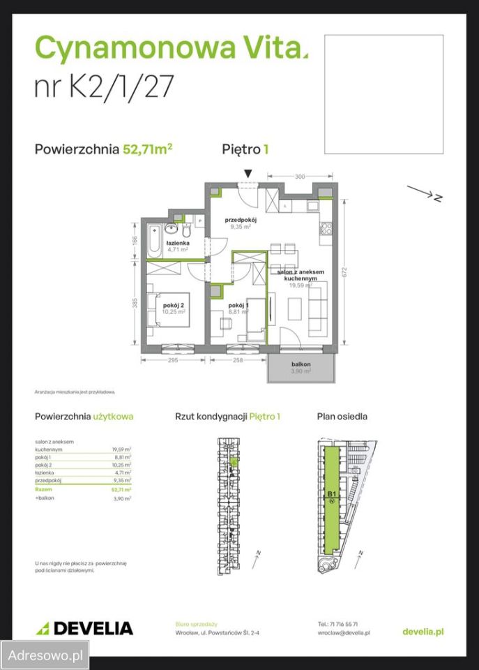 Mieszkanie 3-pokojowe Wrocław Lipa Piotrowska, ul. Cynamonowa. Zdjęcie 15