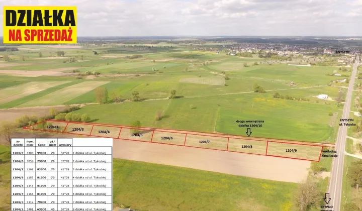 Działka budowlana Knyszyn, ul. Tykocka