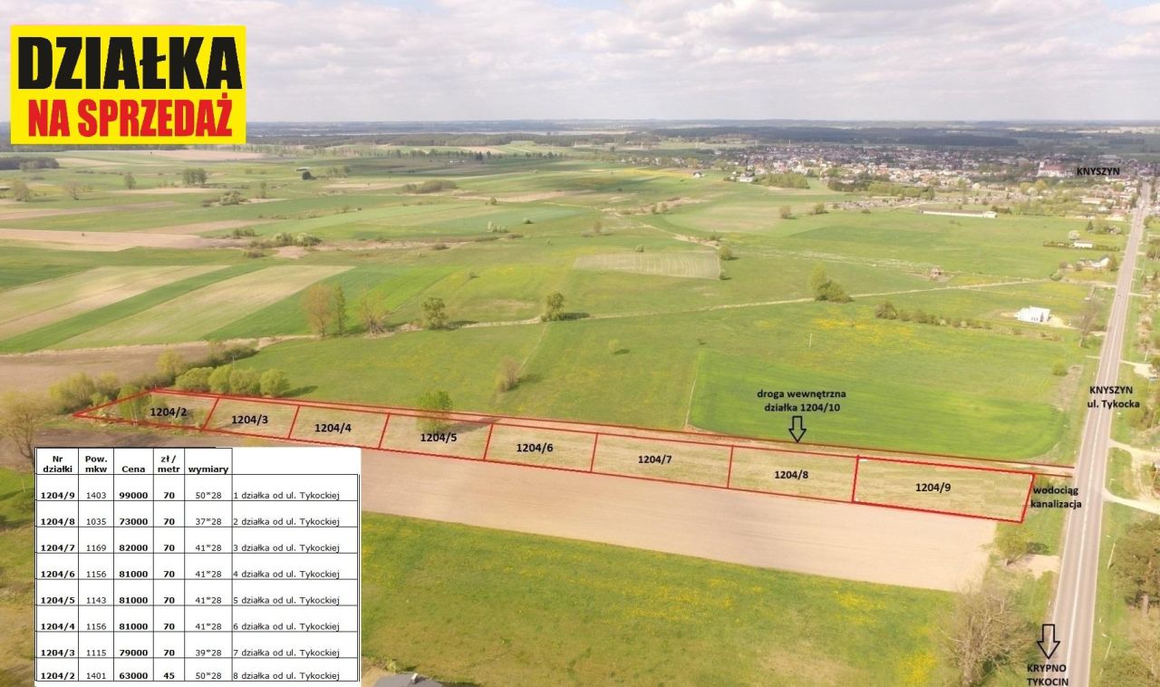 Działka budowlana Knyszyn, ul. Tykocka. Zdjęcie 1