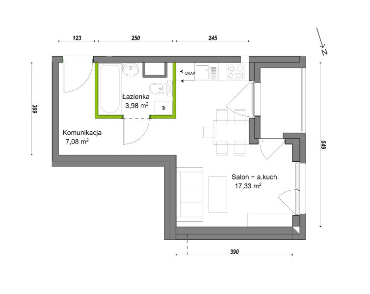 Mieszkanie 1-pokojowe Wrocław Ołtaszyn, ul. Orawska. Zdjęcie 8