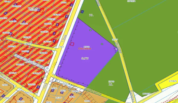 Działka inwestycyjna Okuniew, ul. 1 Maja