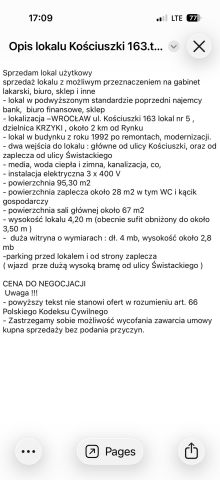 Lokal Wrocław Krzyki, ul. Tadeusza Kościuszki. Zdjęcie 8