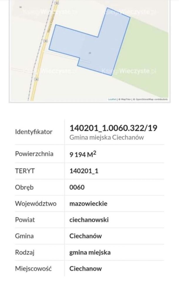 Działka rolno-budowlana Ciechanów, ul. Marcina Kasprzaka. Zdjęcie 3