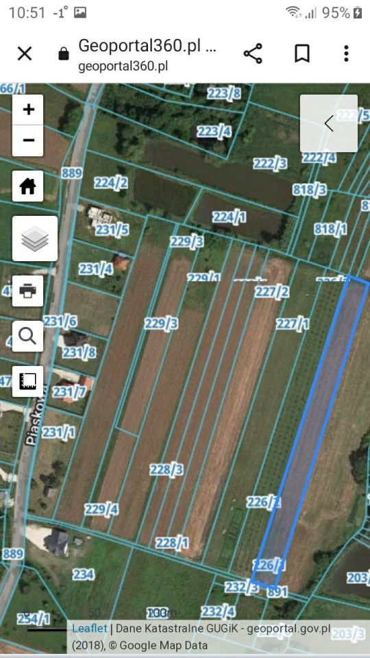 Działka rolna Owczary