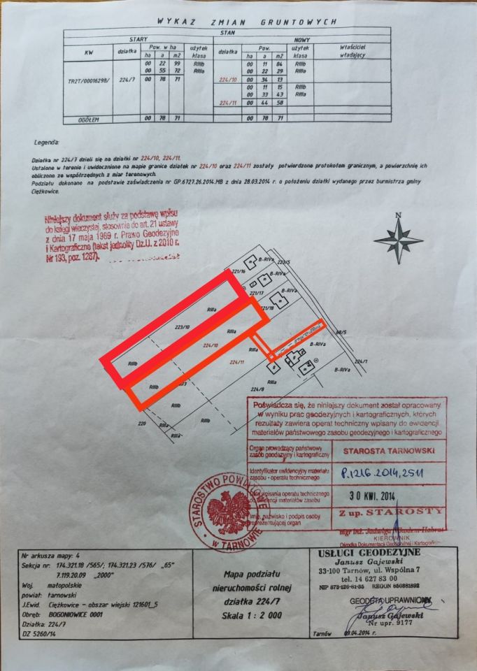 Działka rolno-budowlana Bogoniowice Bugaj. Zdjęcie 4