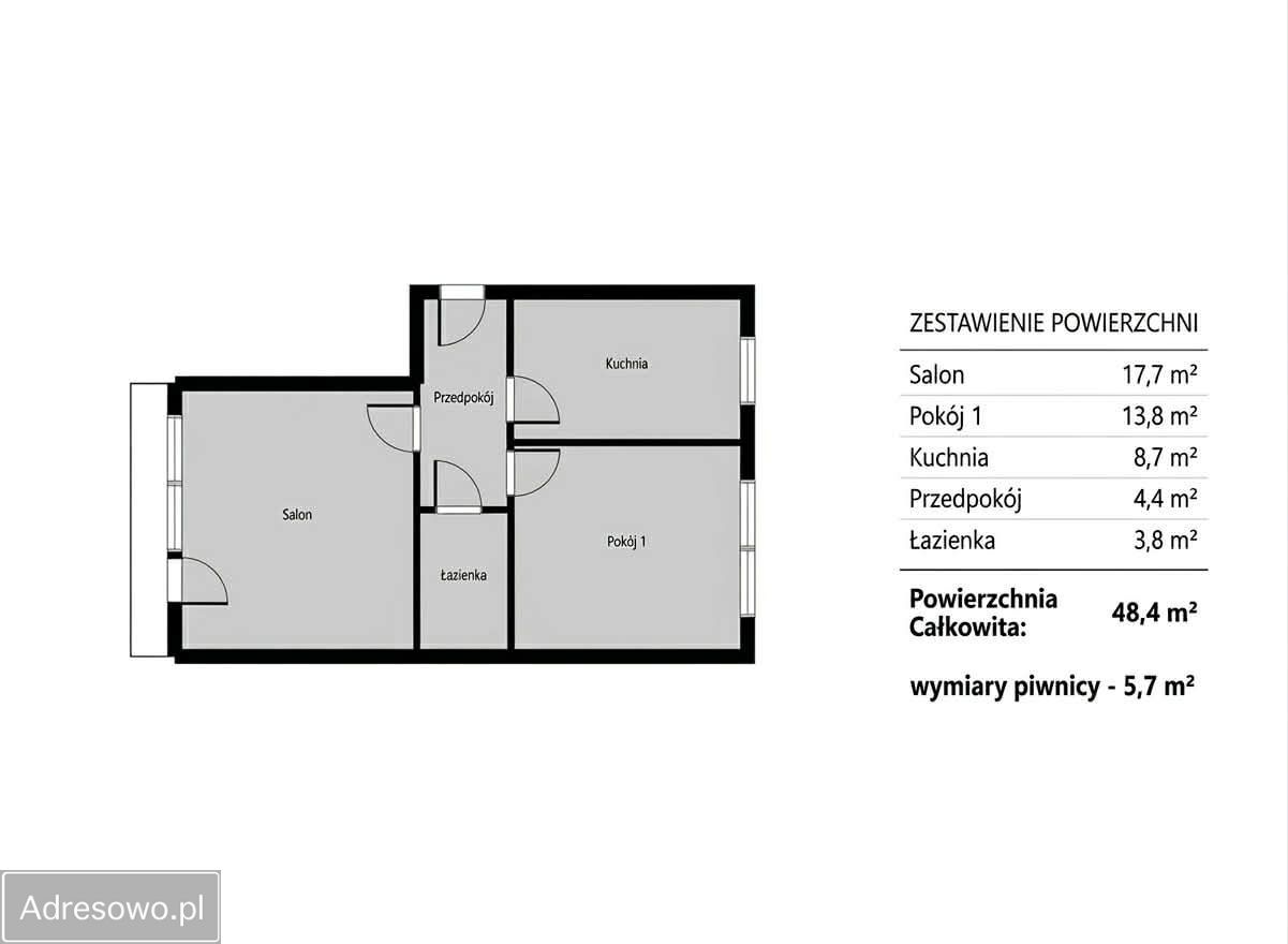 Mieszkanie 2-pokojowe Bydgoszcz Bartodzieje Małe, al. kard. Stefana Wyszyńskiego. Zdjęcie 1