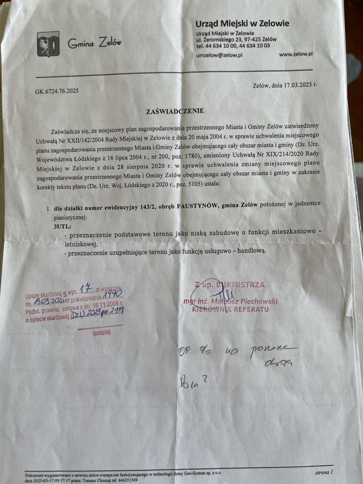 Działka budowlana Faustynów. Zdjęcie 4