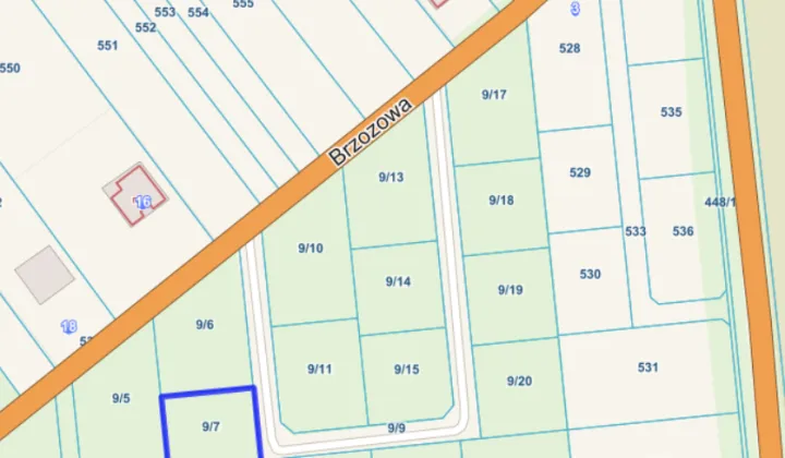Działka rolno-budowlana Oblas, ul. Brzozowa