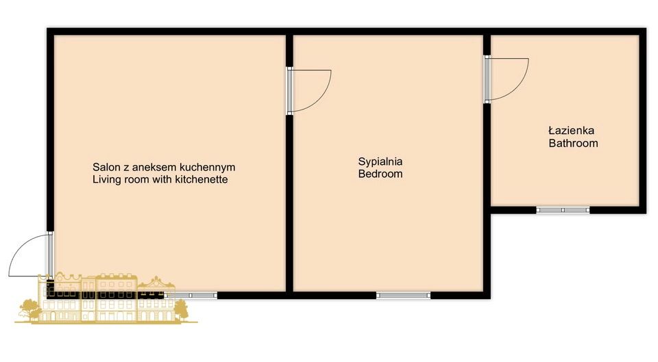 Mieszkanie 2-pokojowe Kraków Stare Miasto, pl. Na Groblach. Zdjęcie 5