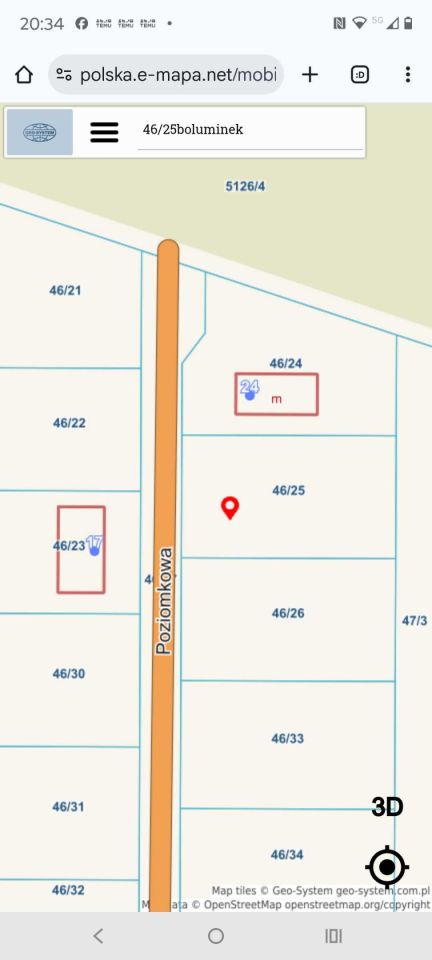 Działka budowlana Boluminek