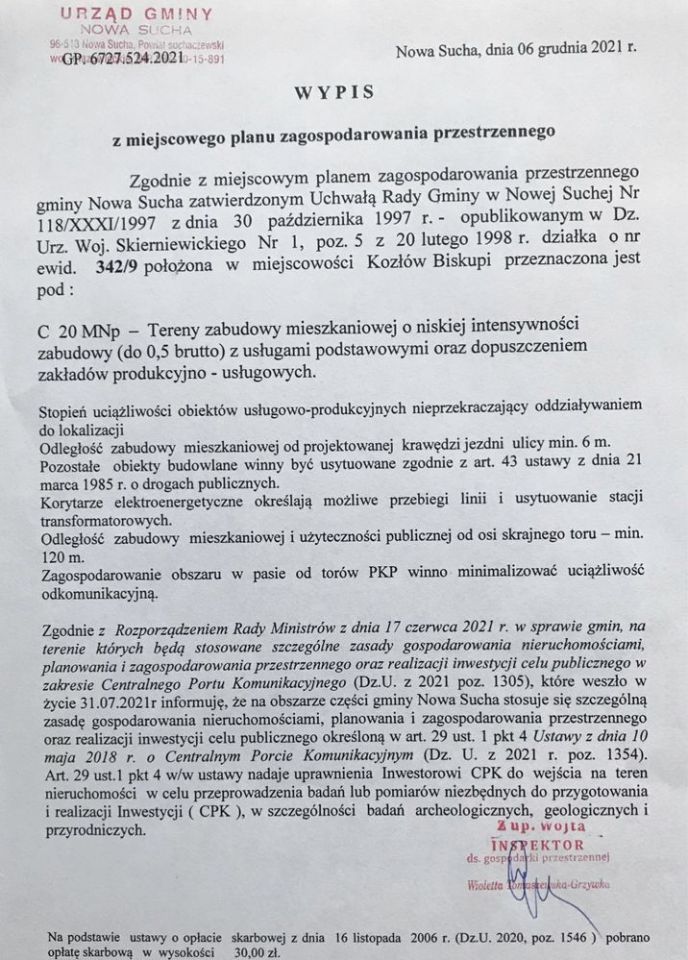 Działka budowlana Kozłów Biskupi, ul. Kolejowa. Zdjęcie 5