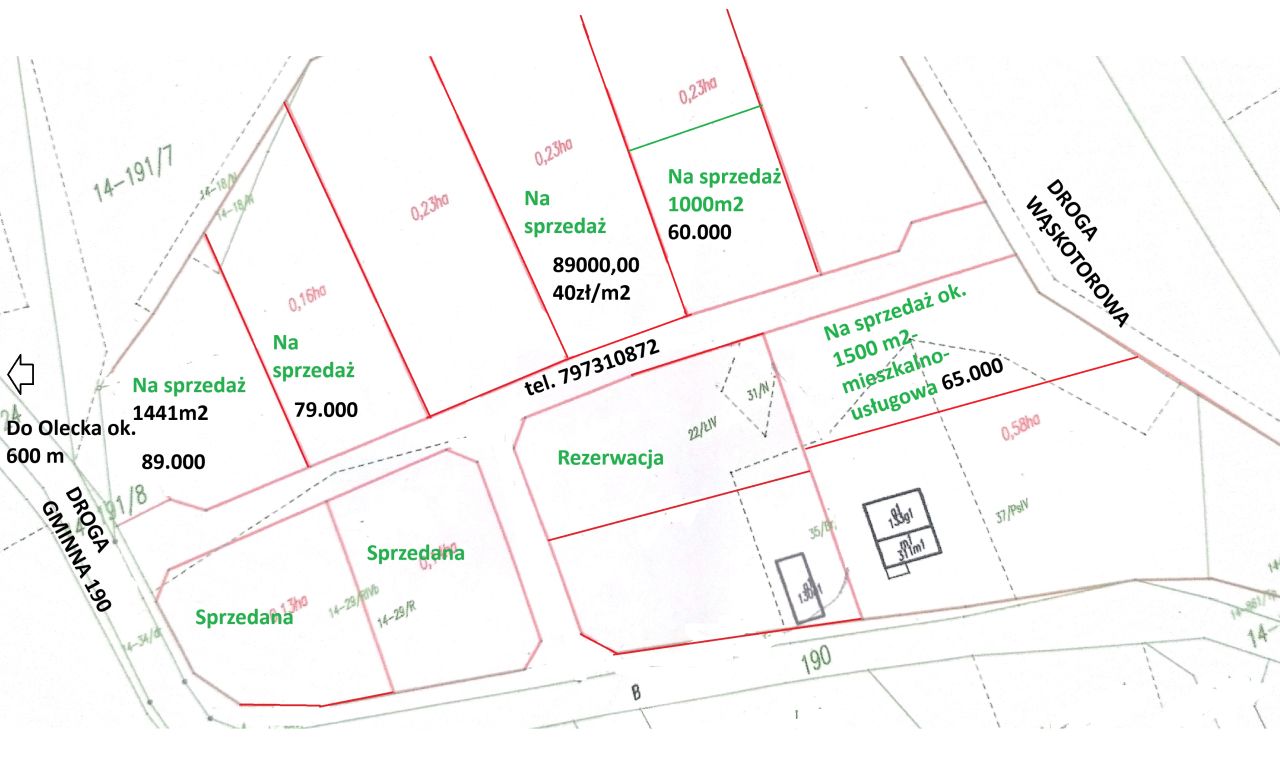 Działka budowlana Kukowo. Zdjęcie 1