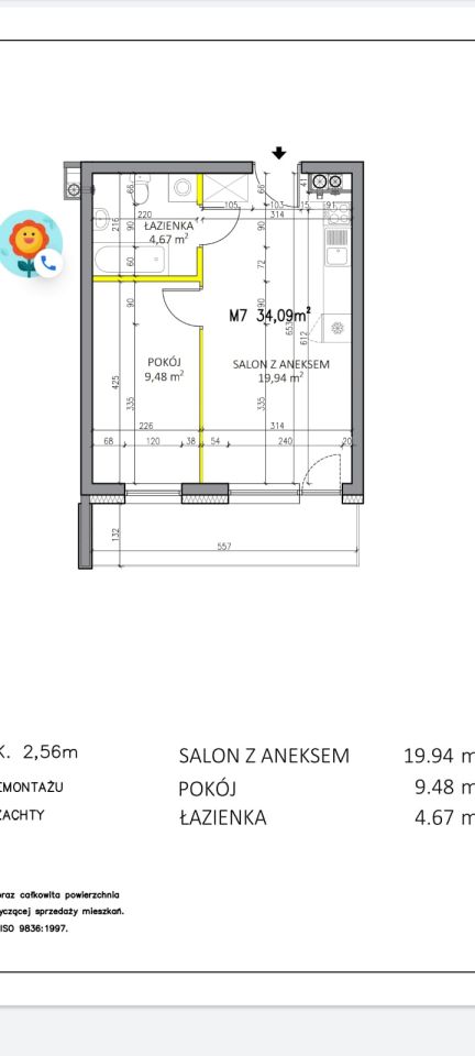 Mieszkanie 2-pokojowe Międzyrzec Podlaski, ul. Prymasa Stefana Wyszyńskiego. Zdjęcie 7