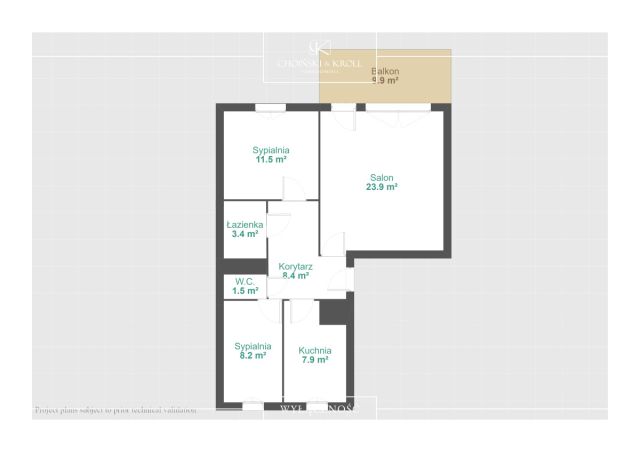Mieszkanie 3-pokojowe Poznań Chartowo, os. Orła Białego. Zdjęcie 19