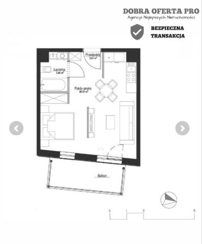 Mieszkanie 2-pokojowe Pruszcz Gdański, ul. Władysława Sikorskiego. Zdjęcie 7