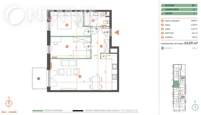 Mieszkanie 3-pokojowe Kraków Zabłocie. Zdjęcie 9