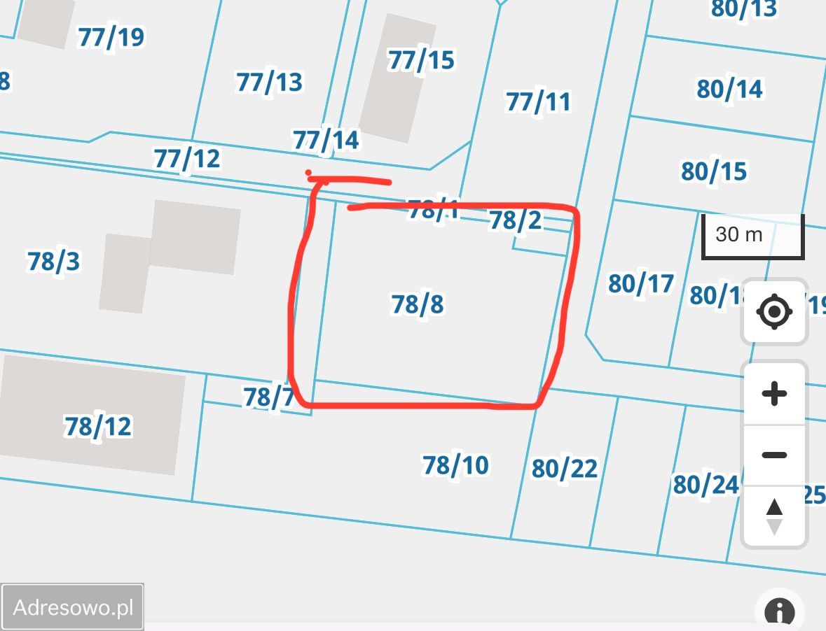 Działka inwestycyjna Stróżewko