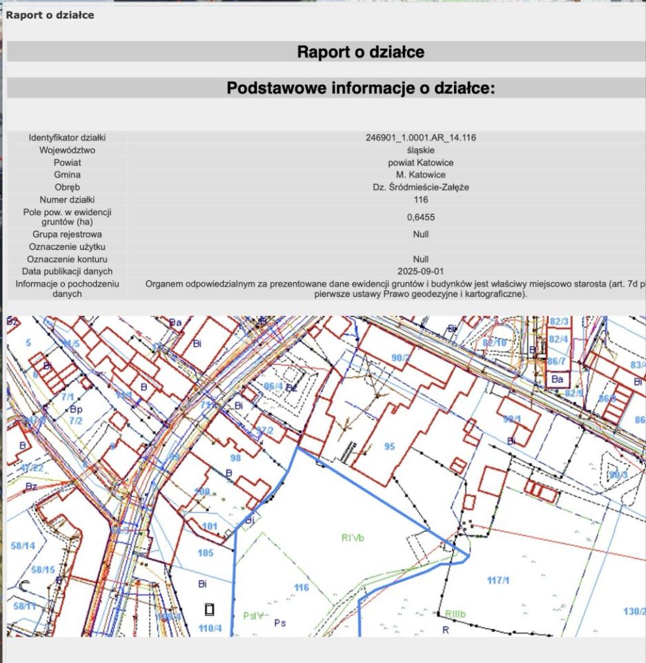 Działka budowlana Katowice Śródmieście, ul. Chorzowska. Zdjęcie 2