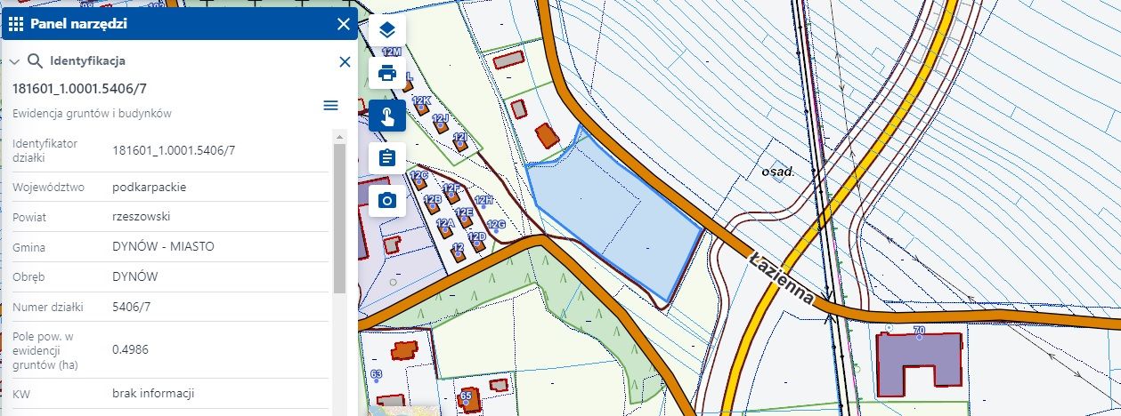 Działka inwestycyjna Dynów Zabrama, ul. Łazienna