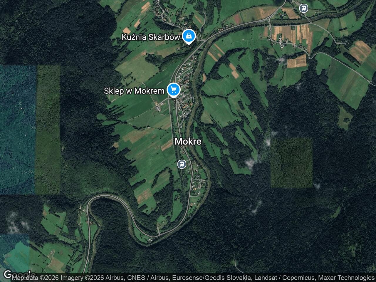 Działka rolna Mokre, prostokąt