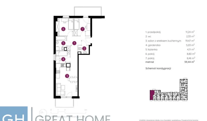 Mieszkanie 3-pokojowe Warszawa Ursus, ul. Posag 7 Panien