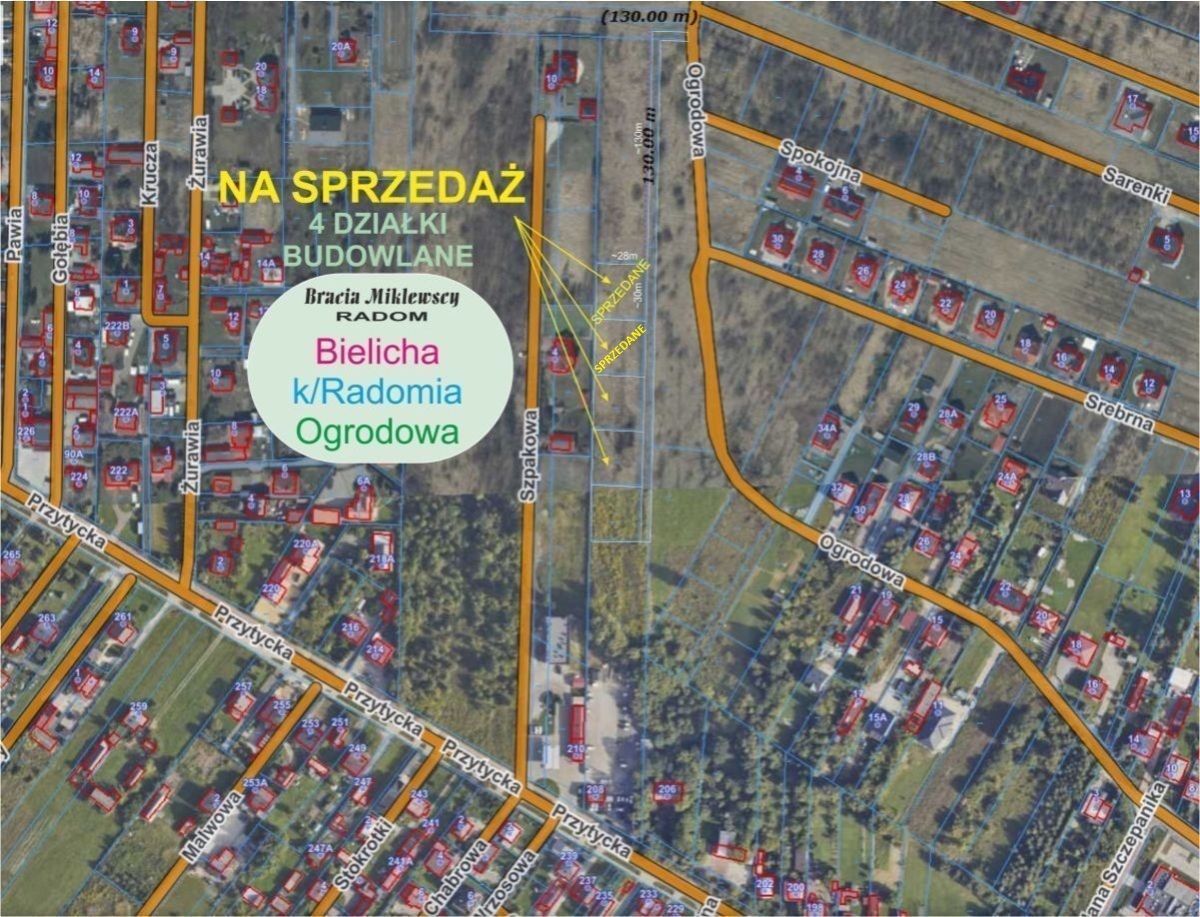Działka budowlana Bielicha, Bielicha gm Zakrzew. Zdjęcie 3