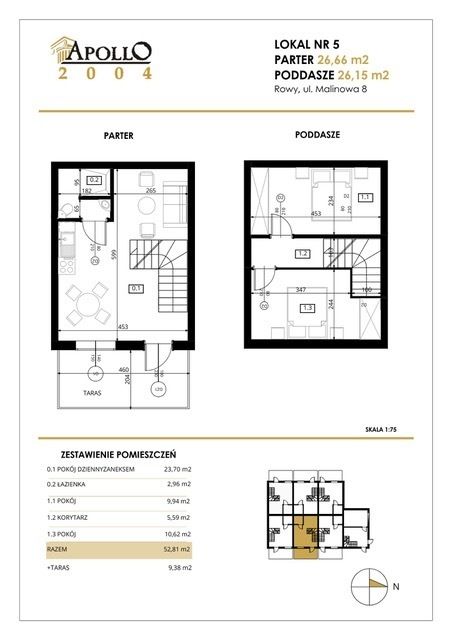 Mieszkanie 3-pokojowe Rowy, ul. Malinowa. Zdjęcie 19