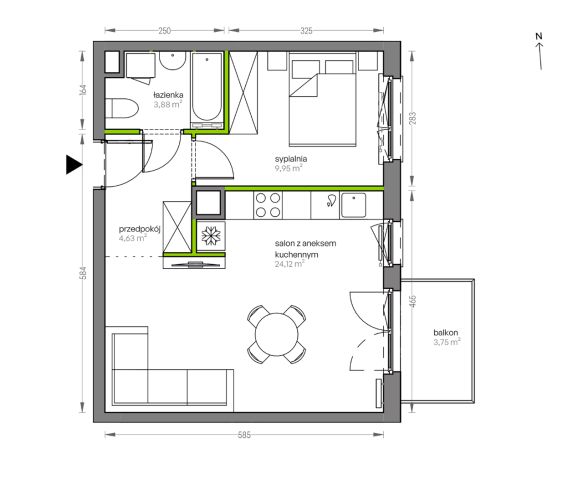 Mieszkanie 2-pokojowe Kraków Płaszów, ul. Myśliwska. Zdjęcie 25