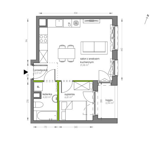 Mieszkanie 2-pokojowe Kraków Płaszów, ul. Myśliwska. Zdjęcie 25