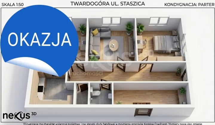 dom wolnostojący, 6 pokoi Twardogóra