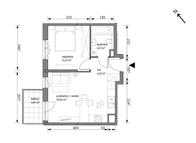 Mieszkanie 2-pokojowe Warszawa Włochy, ul. Trzcinowa. Zdjęcie 11