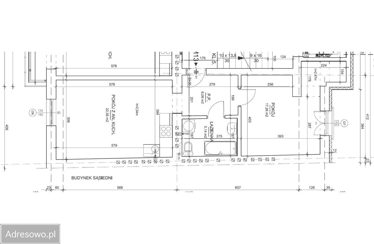 Mieszkanie 2-pokojowe Kraków Krowodrza, ul. Kazimierza Wielkiego. Zdjęcie 12