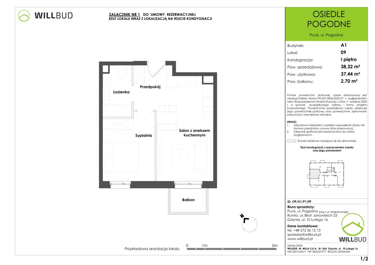 Mieszkanie 2-pokojowe Puck, ul. Pogodna. Zdjęcie 9