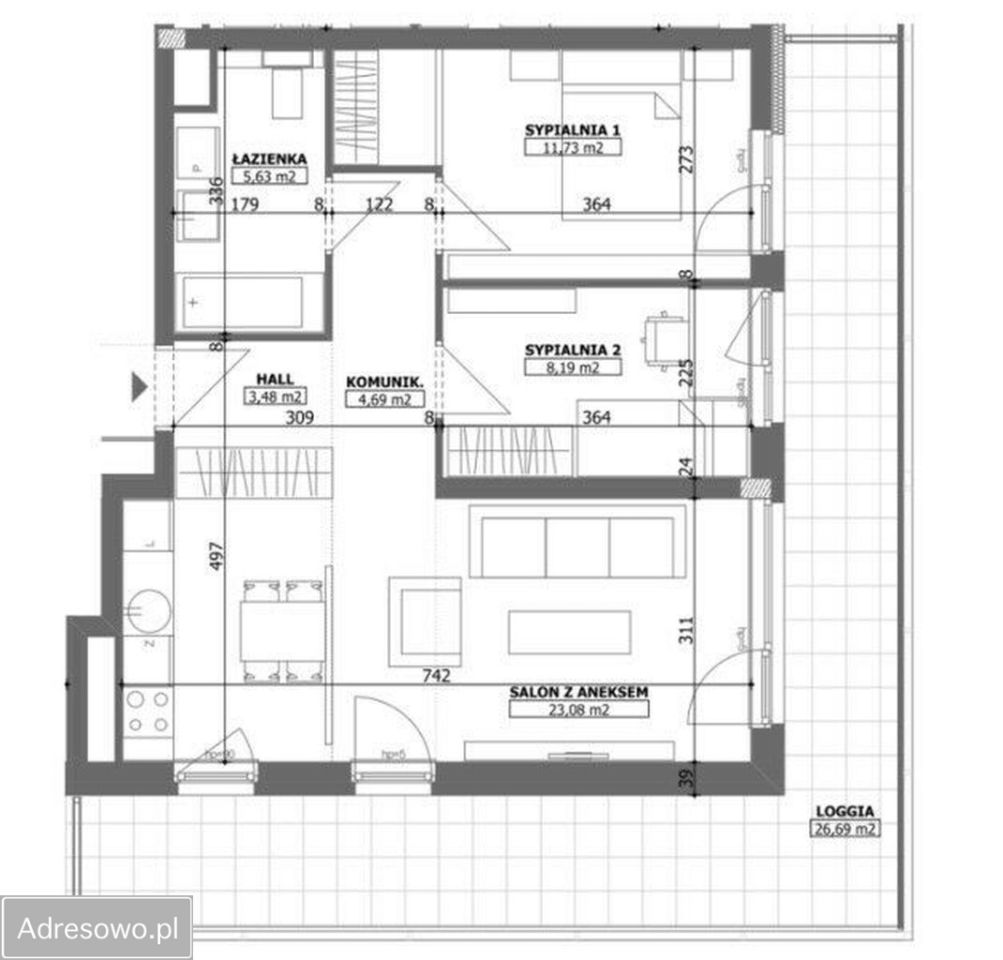 Mieszkanie 3-pokojowe Poznań Ogrody, ul. Zofii Nałkowskiej. Zdjęcie 8
