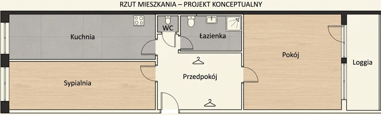 Mieszkanie 2-pokojowe Aleksandrów Łódzki, ul. gen. Władysława Sikorskiego. Zdjęcie 9