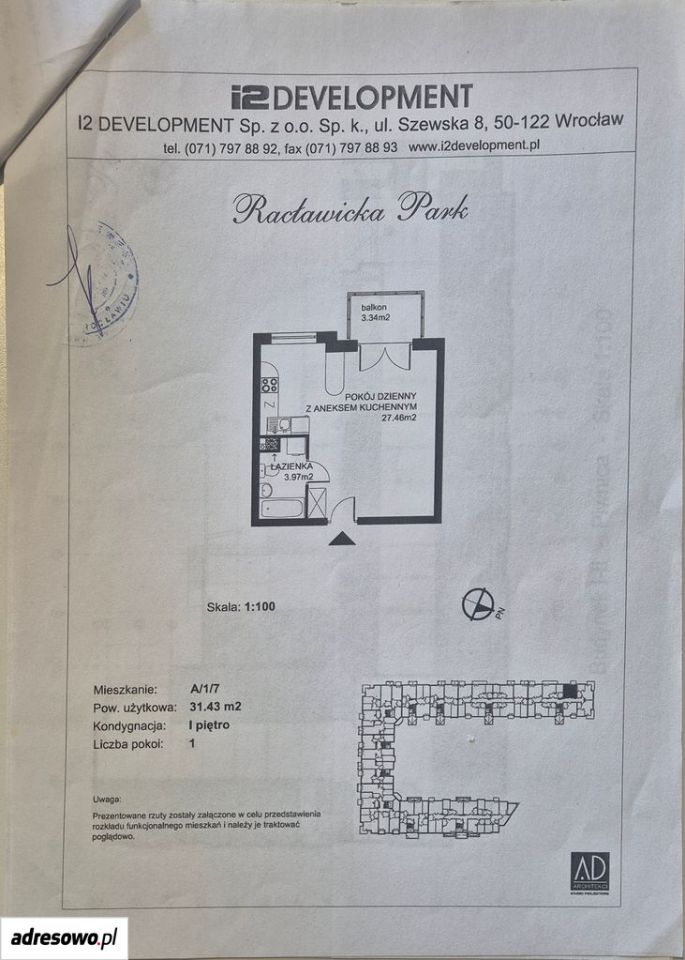 Mieszkanie 1-pokojowe Wrocław Fabryczna, ul. Racławicka. Zdjęcie 16