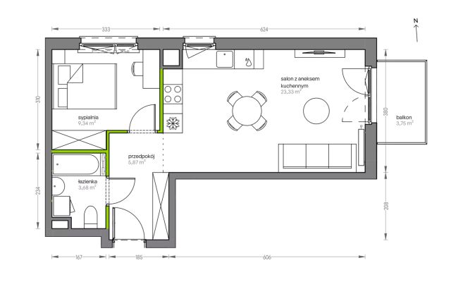 Mieszkanie 2-pokojowe Kraków Płaszów, ul. Myśliwska. Zdjęcie 25