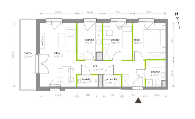 Mieszkanie 3-pokojowe Warszawa Chrzanów, ul. Szeligowska. Zdjęcie 8