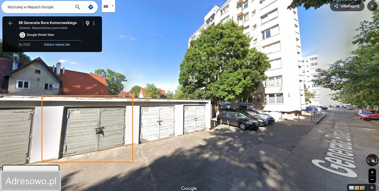 Garaż/miejsce parkingowe Gdańsk Przymorze, ul. gen. Bora-Komorowskiego