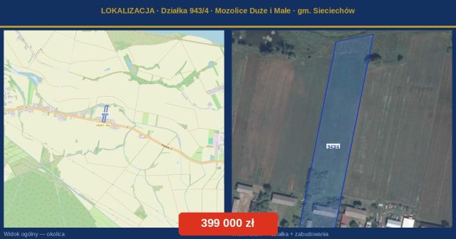 Działka siedliskowa Mozolice Duże. Zdjęcie 3